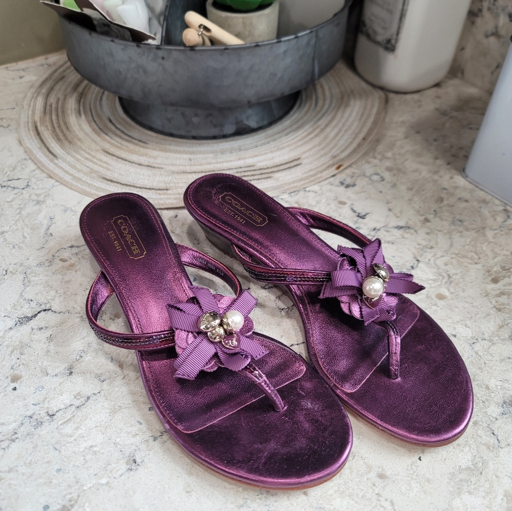 Coach flip flops